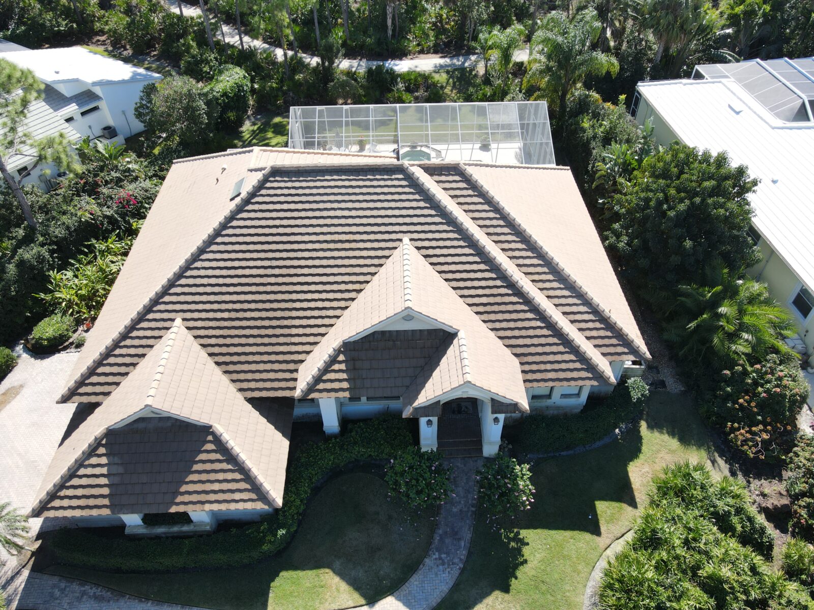 Roof cleaned and sealed, algae and mildew kept away