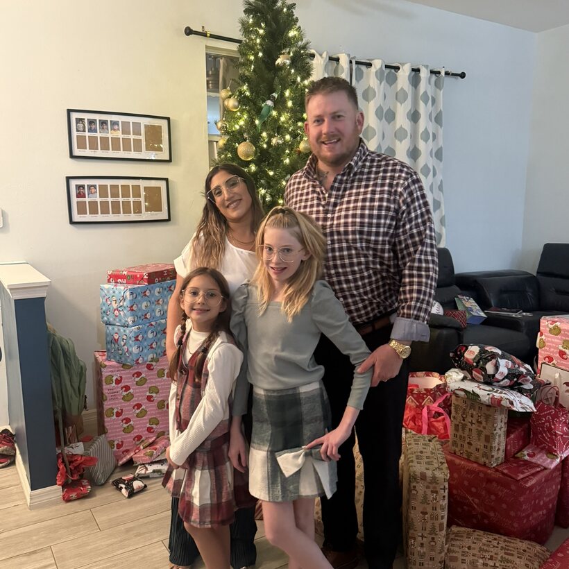 The Wood family at Christmas