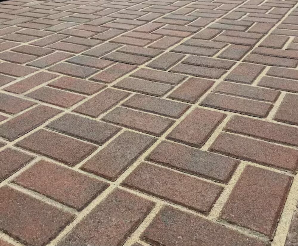 Clean paver driveway