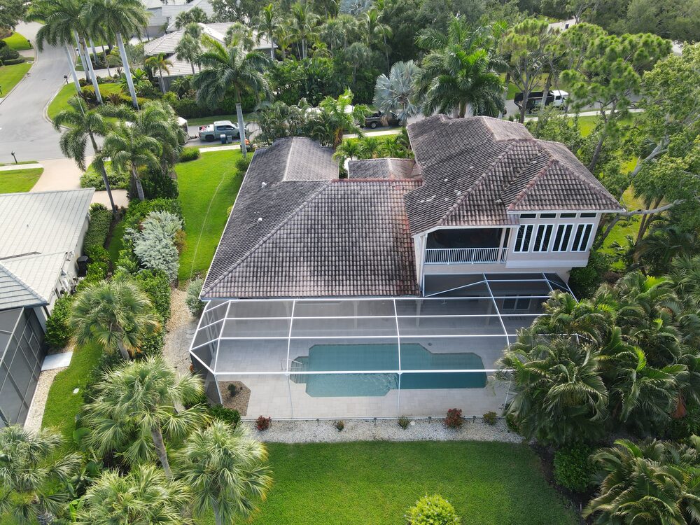 Aerial view of a clean Southwest Florida property