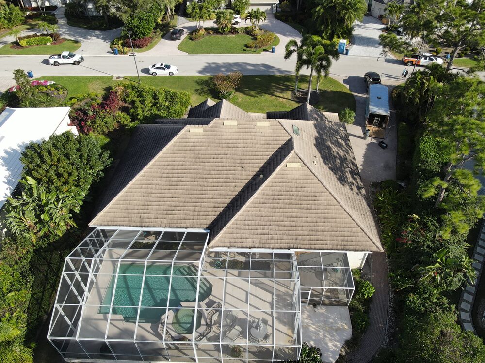 Aerial of a clean Southwest Florida property