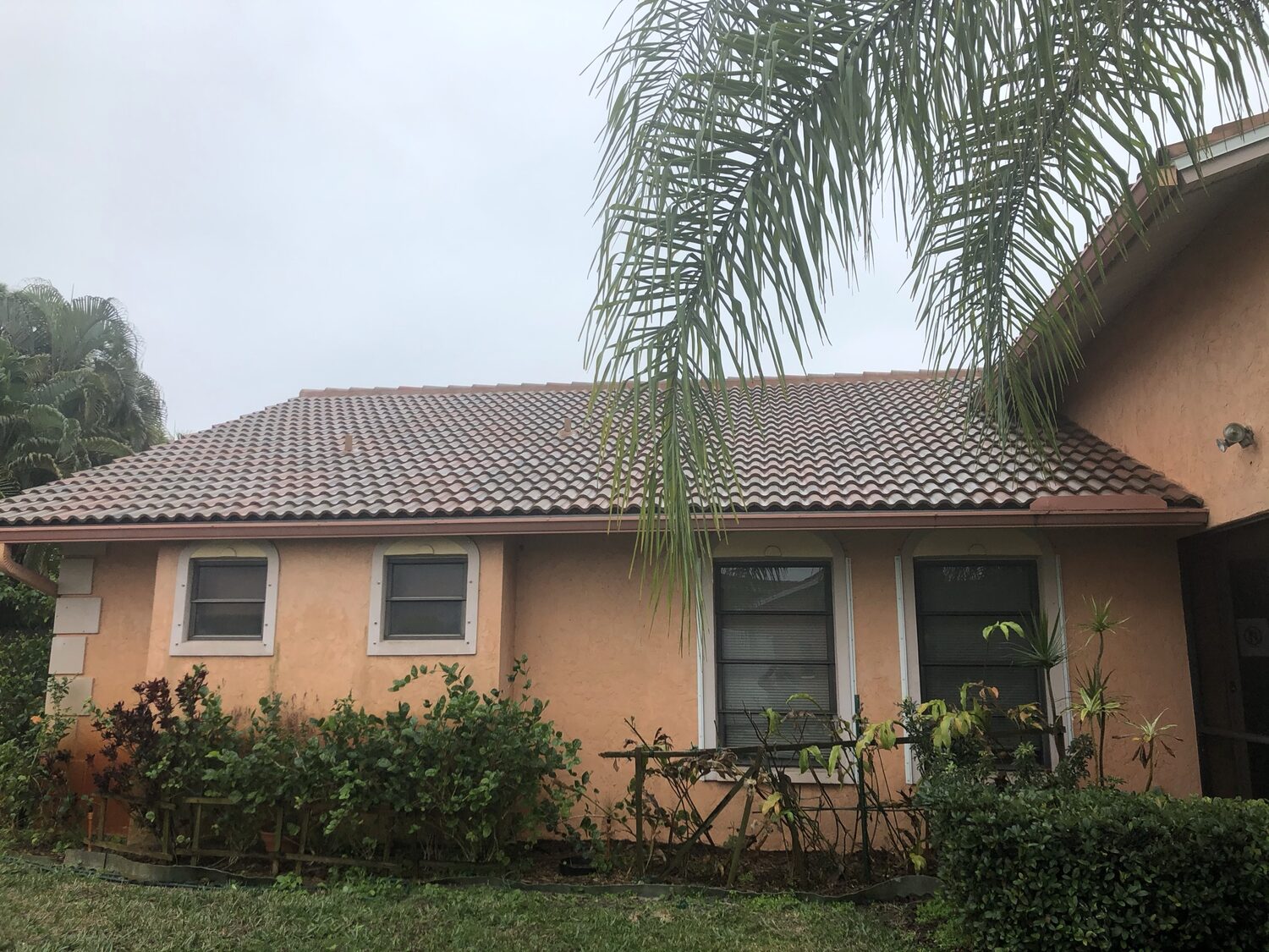 The same tile roof after soft washing — clean and bright
