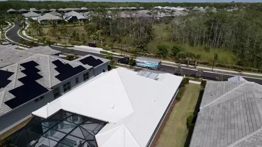 Whole community of clean, sealed roofs